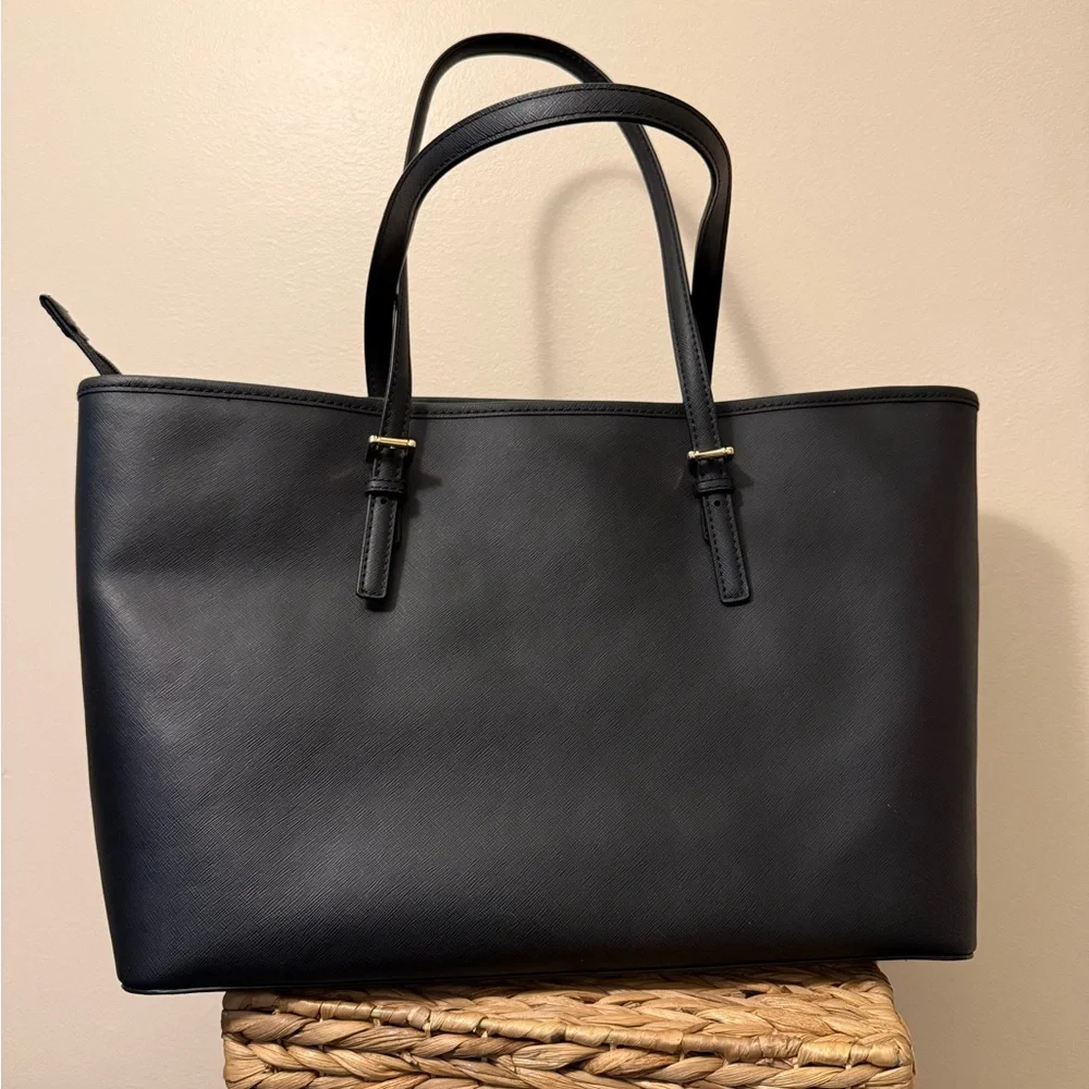 Michael Michael Kors Black Saffiano Leather Tote Bag